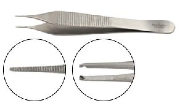 Photo1: Micro Adson Dressing & Tissue Forceps (1)